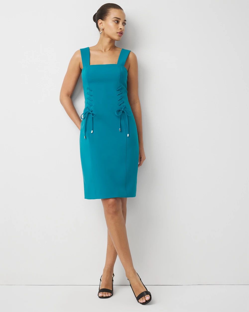 ワンピース 2025SS Square Neck Sleeveless Dress Square Neck Sleeveless Dress | White House Black Market